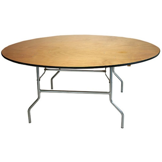72 Inch Round Wood Table $11.50
